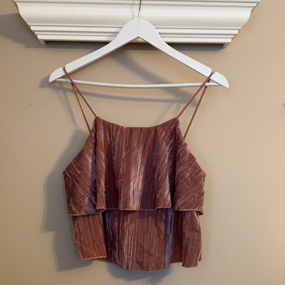 Zara blush pink crop top